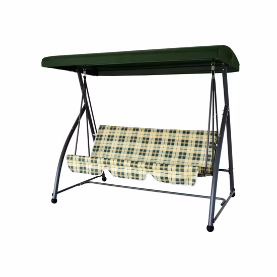 Schaukel-Gartenstuhl, 3-Sitzer, Baldachin, Strand, Stahlrohr, wasserdichte Schaukelstühle